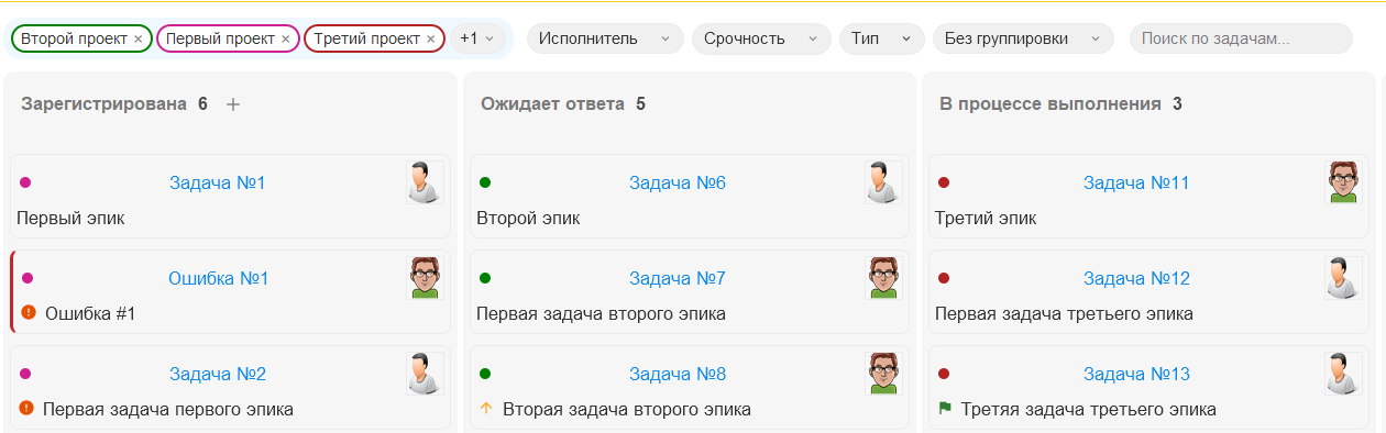 Доска c фото исполнителей