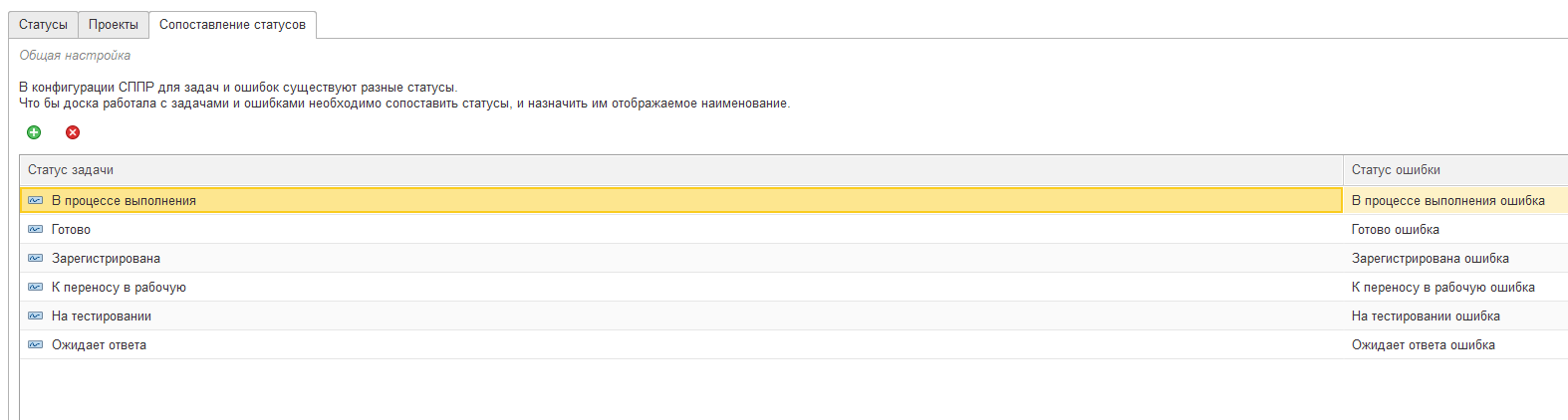 СопоставлениеСтатусов